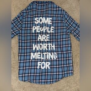 Cakeworthy x Disney Frozen Olaf Flannel Button-down Shirt